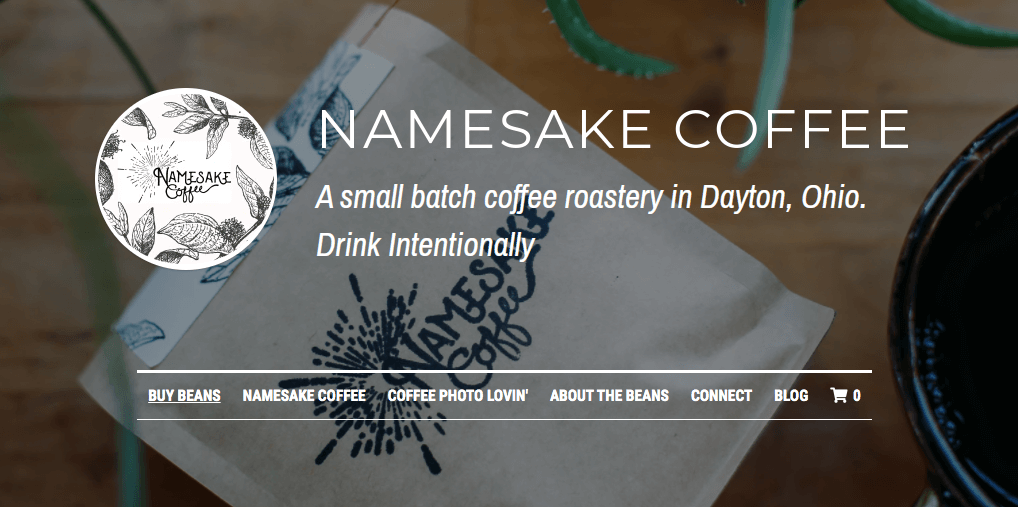 a stylish brand logo on a website a stylish brand logo on a website